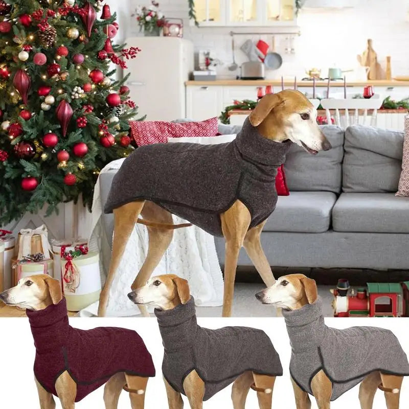 Winter warm Whippet Vest Italian Greyhoundes Clothes Turtleneck Dog Clothes Soft Fleece Clothes Coat Outfit For Medium Large dog